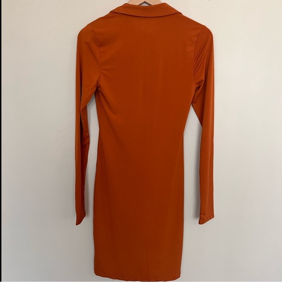 NWT A&F Abercrombie Women’s shirtdress rust size small tall s long sleeve fall - Picture 7 of 7